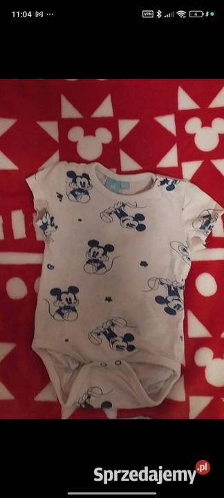 Nowy zestaw 3 bodziaków chłopca Disney myszka Disney