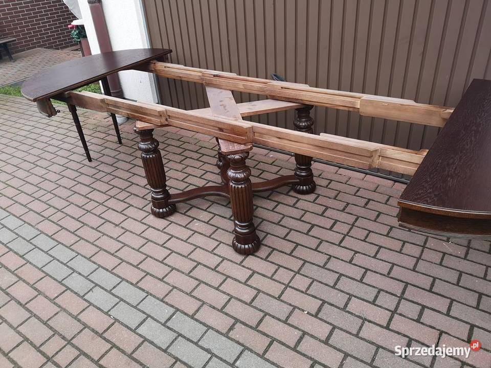 Stół Okrągły Dębowy Zjawiskowy Duży Antyk Stary Swarzędz