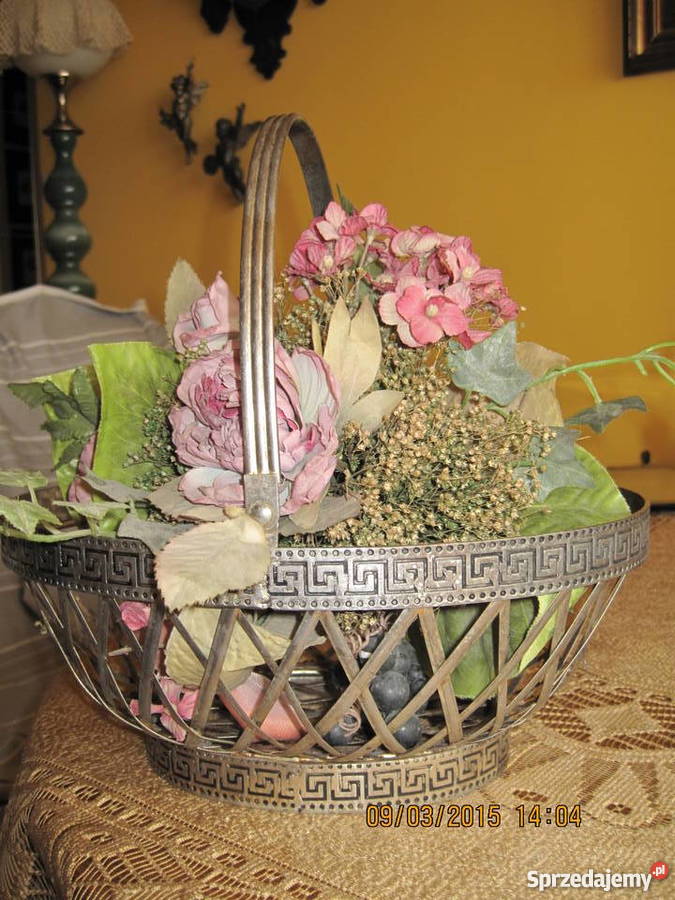 Piekny koszyk ażurowy metaloplastyka inny kolor dolnośląskie Wrocław sprzedam