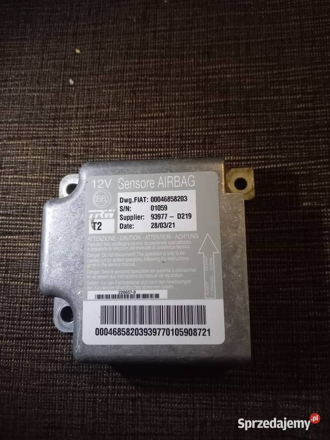 Modul sterownik airbag Fiat Ducato 00046858203 Cisiec