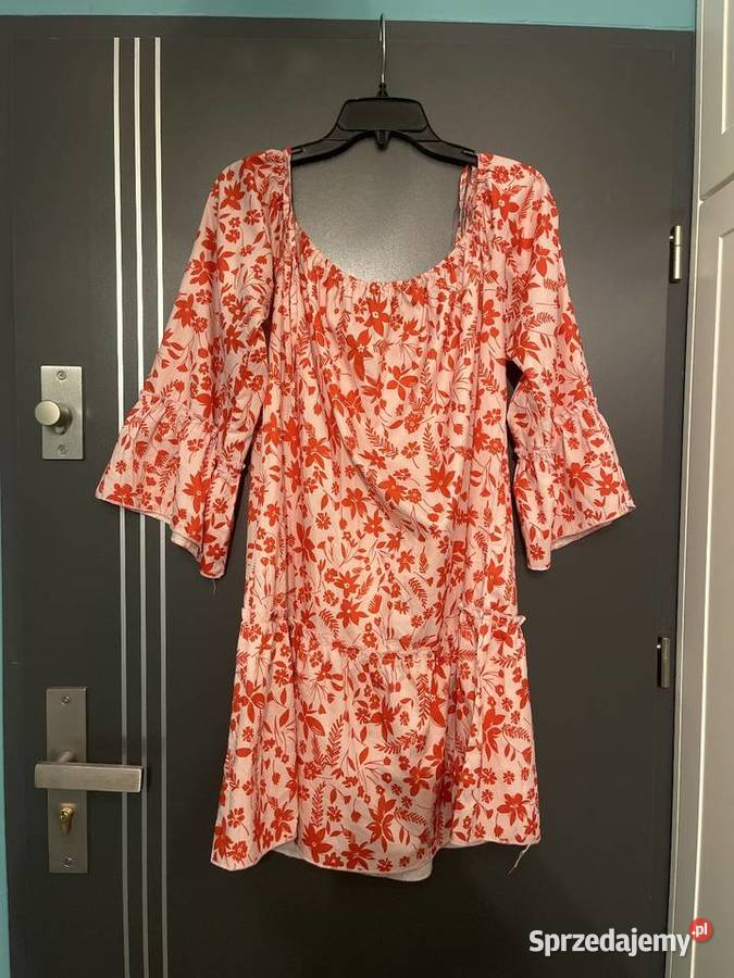 Parisian sukienka modny wzór kwiaty floral hit Rozkloszowana