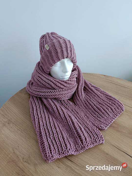 Komplet zimowy czapka szalik handmade podkarpackie Rzeszów
