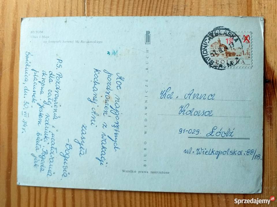 BYTOM WIDOK NA ULICĘ 1 MAJA Piszczac sprzedam