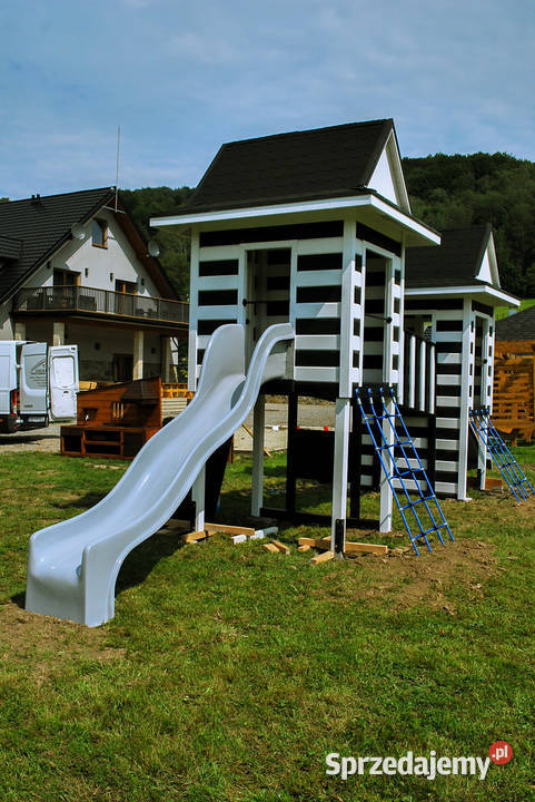 Drewniany Plac zabaw dzieci PZ21 domek ślizg Rzeszów