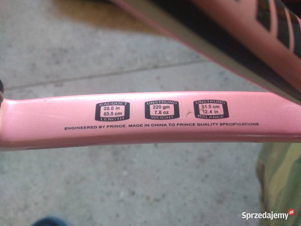 Zestaw tenisowy PRINCE juniorska rakieta z torbą Radom