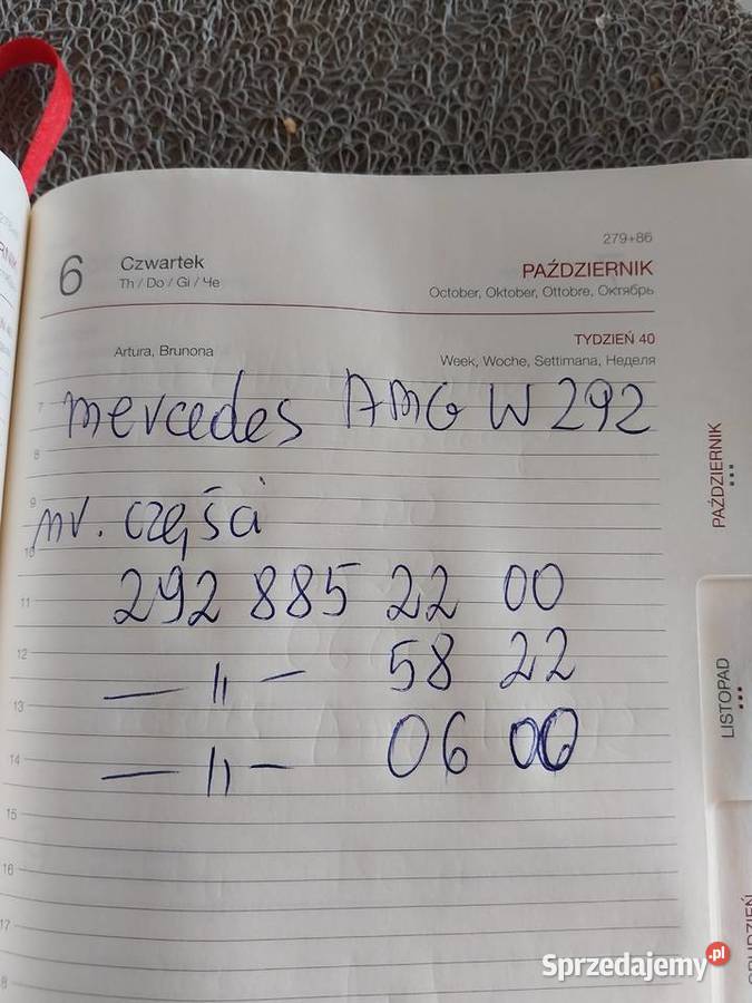 MB W292 listwa chrom spoiler zderzaka przod pomorskie Bobowo
