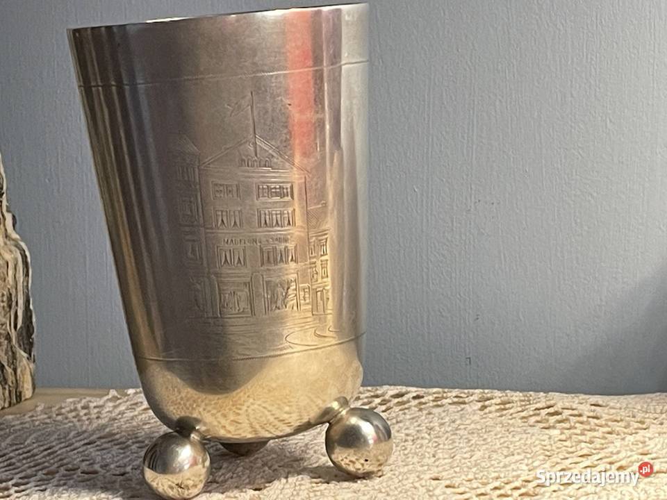 Srebro Kubek na 3 kulkach Niemcy XIX wiek Jelenia Góra sprzedam