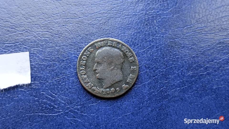 Stare monety 1 centosimo 1809 Włochy Lesko