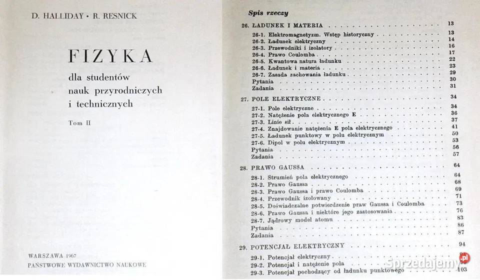 Fizyka studentów nauk przyrodniczych i Rok wydania 1967 lubelskie Chełm sprzedam