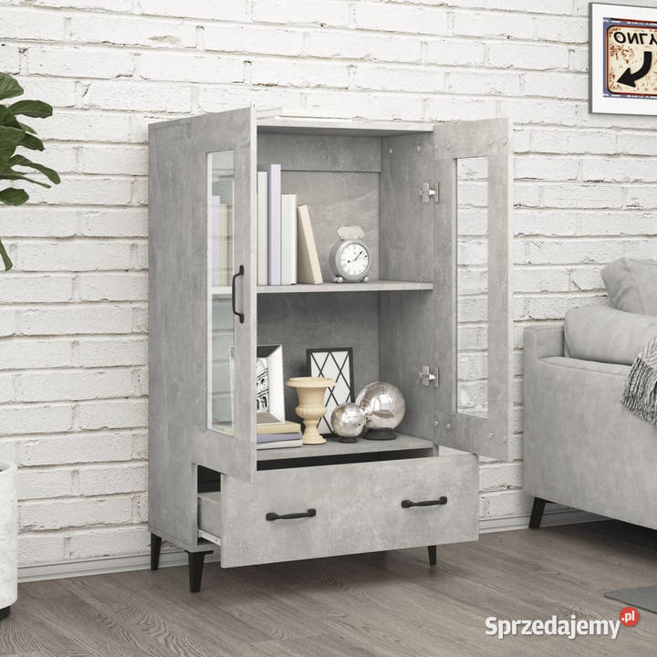 Wysoka szafka szarość betonu 70x31x115 WM812559 mazowieckie Warszawa sprzedam