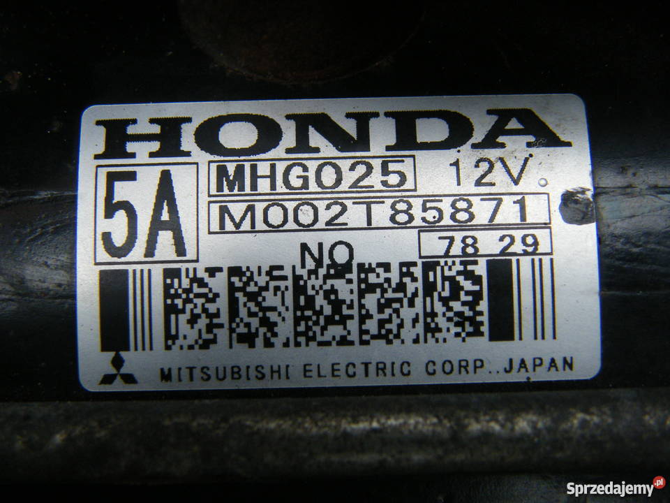 ROZRUSZNIK HONDA CIVIC VIII UFO 22iCTDI N22A2 Układ elektryczny Wola Batorska