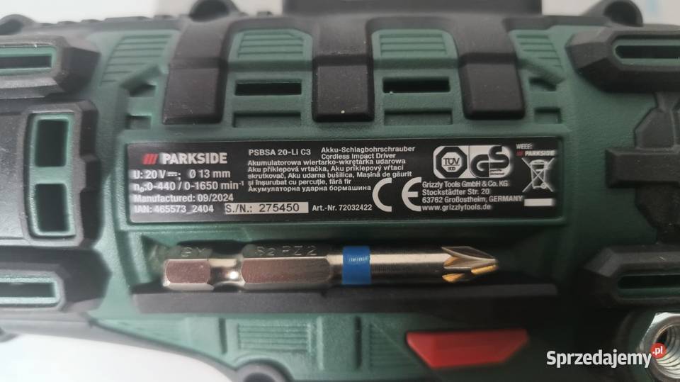 Wiertarkowkrętarka udarowa Parkside 20V Katowice