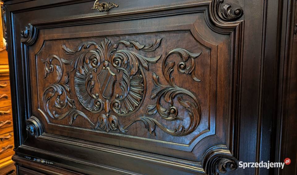 Piękny ciemny barek szafka ludwikowska sklep Meble