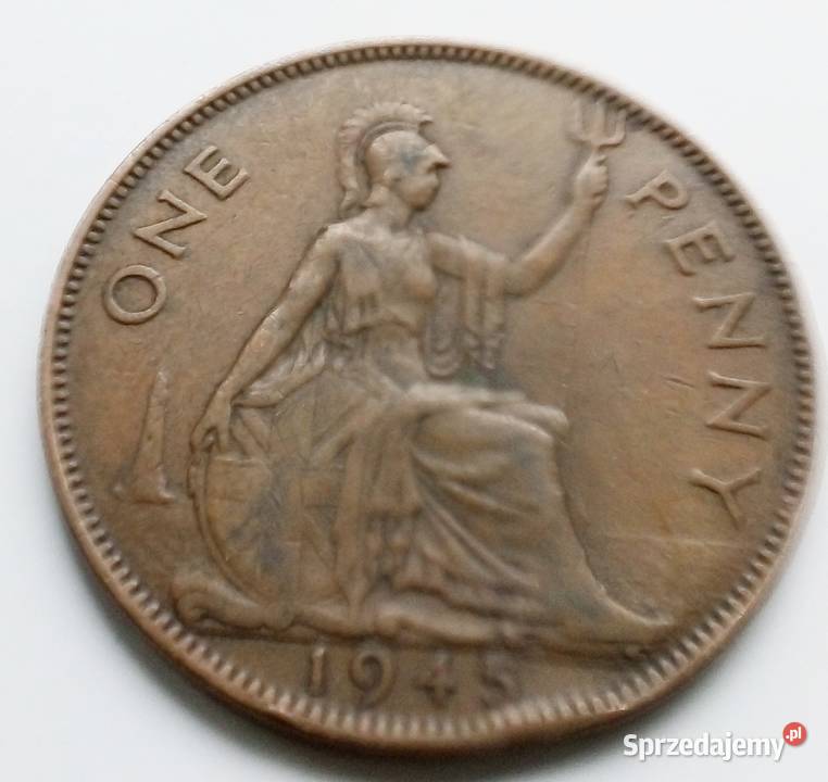 WIELKA BRYTANIAONE PENNY1945 r Numizmatyka Legionowo