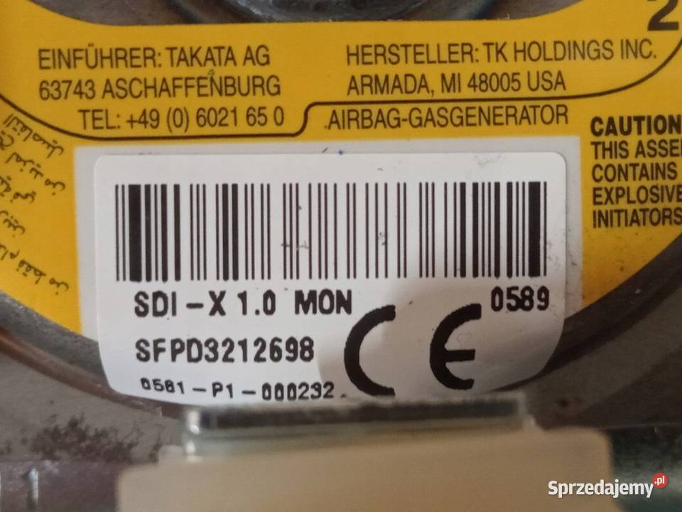PODUSZKA POWIETRZNA AIRBAG KIEROWCY INFINITI Nowy Tomyśl