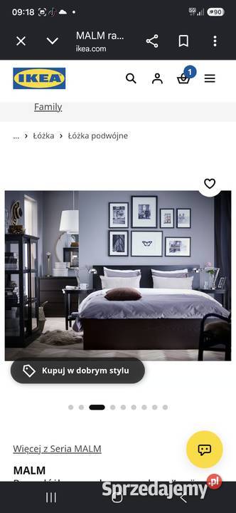 Łóżko Malm 160200 czarnobrąz Kraków