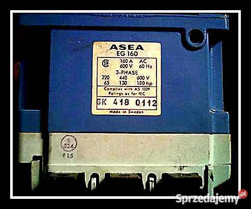 stycznik ASEA EG 160 160A Elektryka i akcesoria śląskie sprzedam