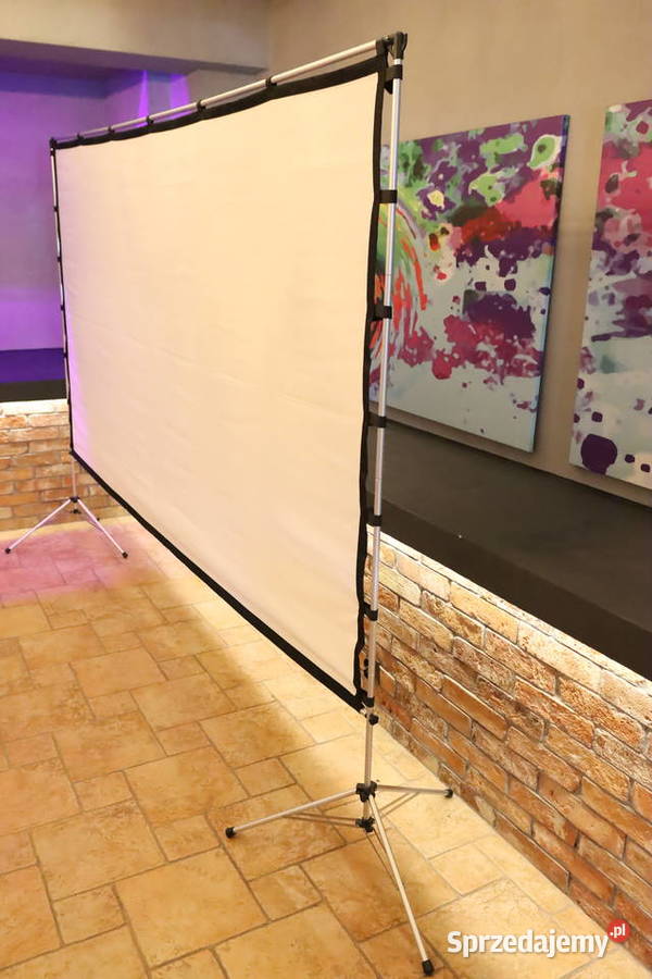 Przenośny ekran projekcyjny ścianka tło foto Pszczyna