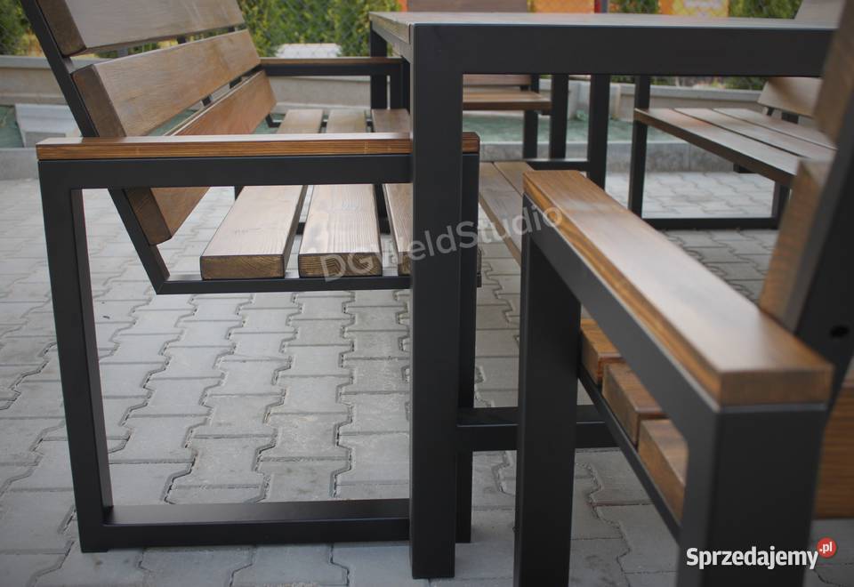 Nowoczesne meble ogrodowe SQUARE ławka ogrodowa Czyżów
