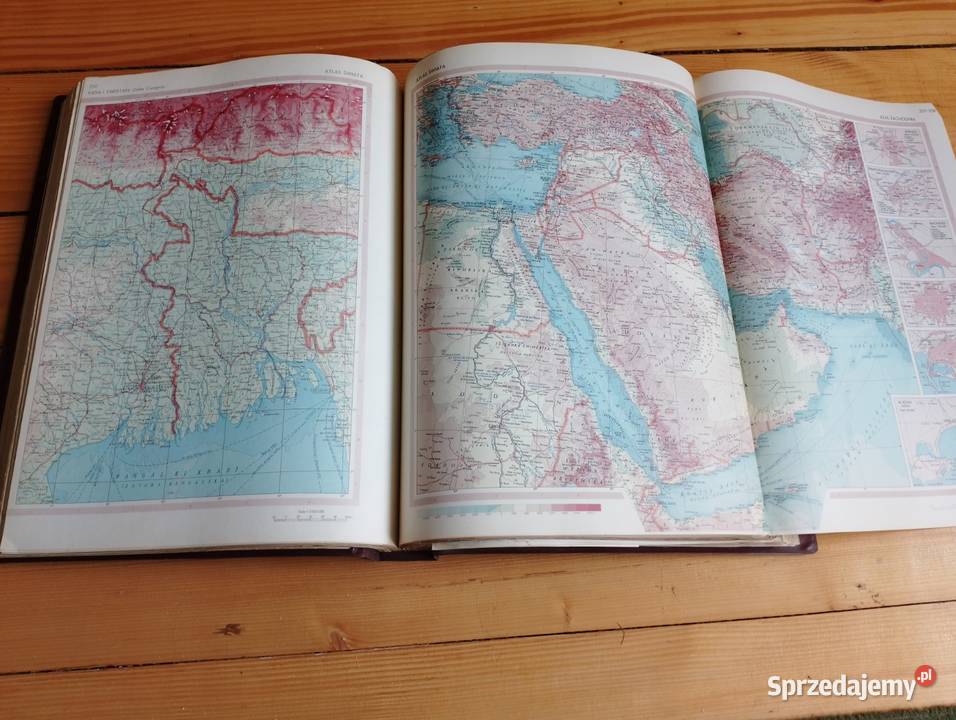 Atlas Świata PWN 1962 Encyklopedia Książki 1954 Skawina