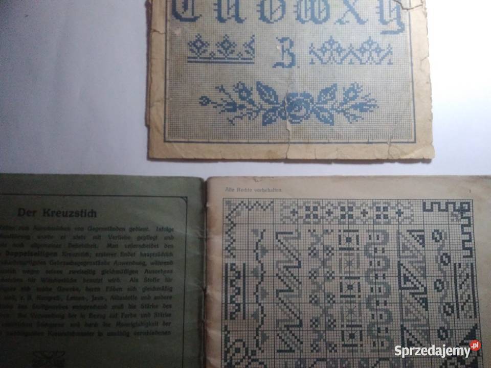 Książeczka do nauki haftu ręcznego z 1920 roku Bytom