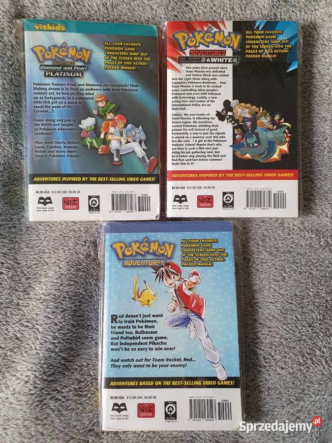 Pokemon Adventures zestaw 3 komiksów język Komiksy