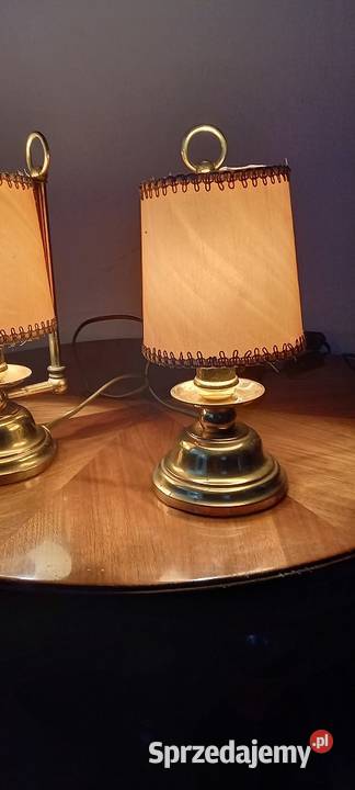 Para lampek nocnych z mosiądzu