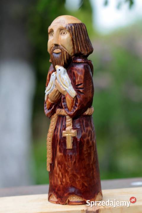 Św Franciszek rzeźba ludowa B Gniezno