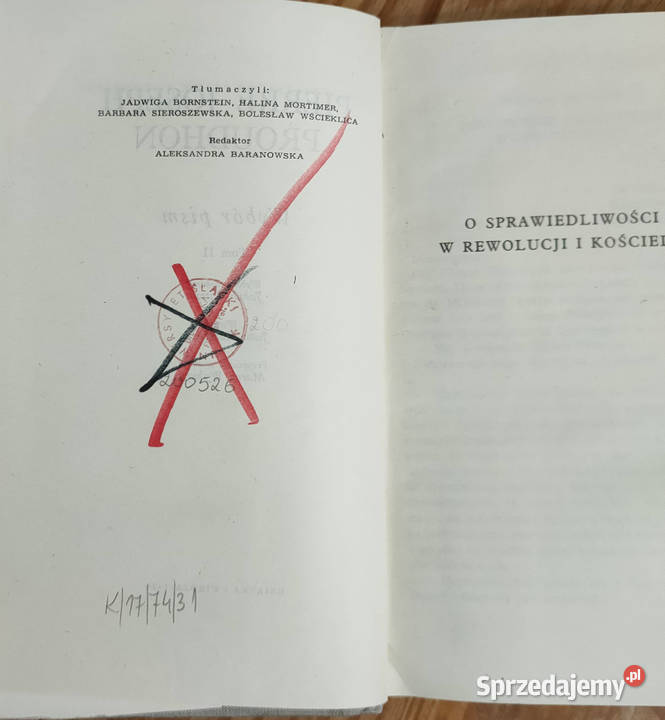 Wybór pism tom II 2 Pierre Joseph Proudhon Sosnowiec