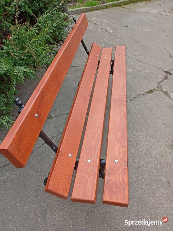 Ławka ogrodowa na żeliwnych odlewach inny kolor Chrzanów