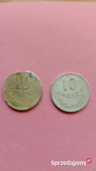 Dwie monety 10 groszy z 68 i 62 r Czarzyzna