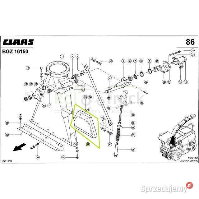 BLACHA KOMINA WYRZUTU CLAAS JAGUAR 800 podlaskie Kolno