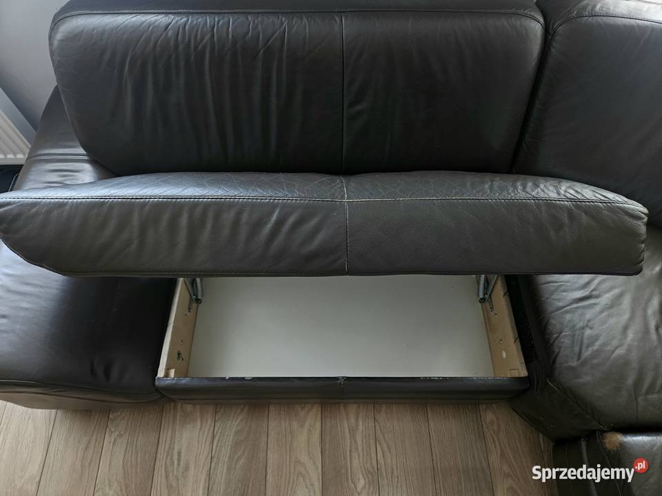 Narożnik 240x280 duży skóra naturalna spania 280cm Pruszcz Gdański