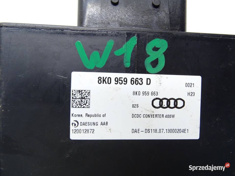MODUŁ STEROWNIK STABILIZATOR NAPIĘCIA 8K0959663D sprzedam