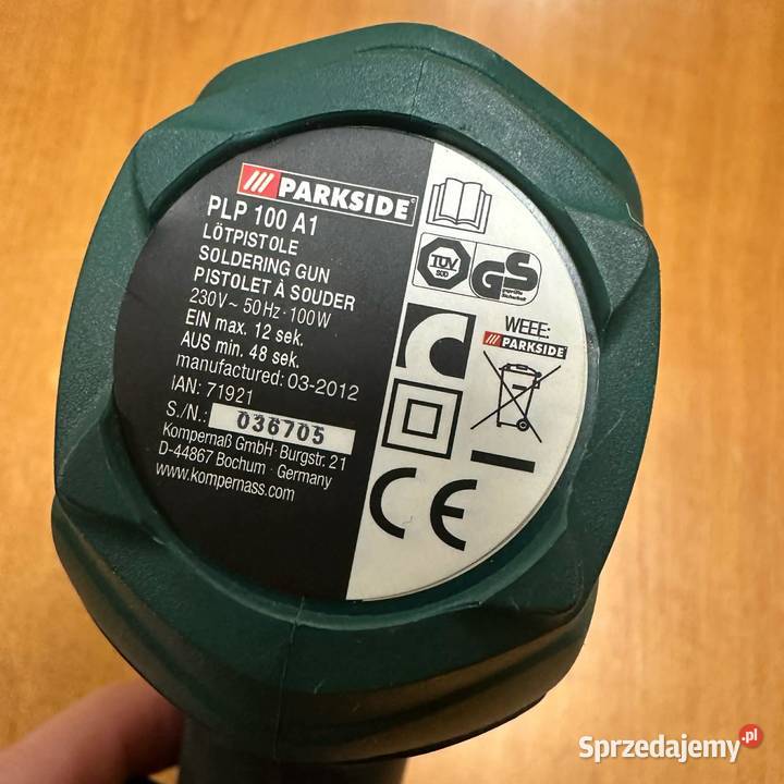 Lutownica ParkSide PLP 100 A1 Komplet Elbląg