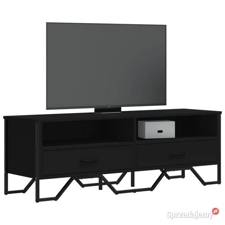 Szafka pod TV czarna 122x34x41 materiał mazowieckie Warszawa