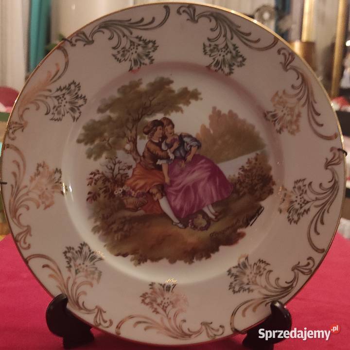 PORCELAINE DE LIMOGES FRANCE Romantyczne scenki