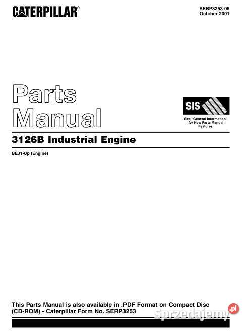 CAT 3126B katalog cześci silnik Kielce