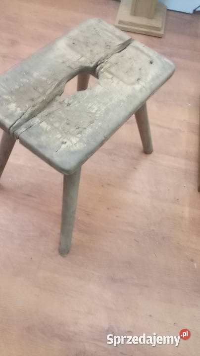 Taboret ryczka stołek drewniany Żory
