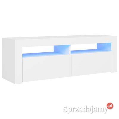 vidaXL Szafka pod TV z oświetleniem LED biała Warszawa sprzedam