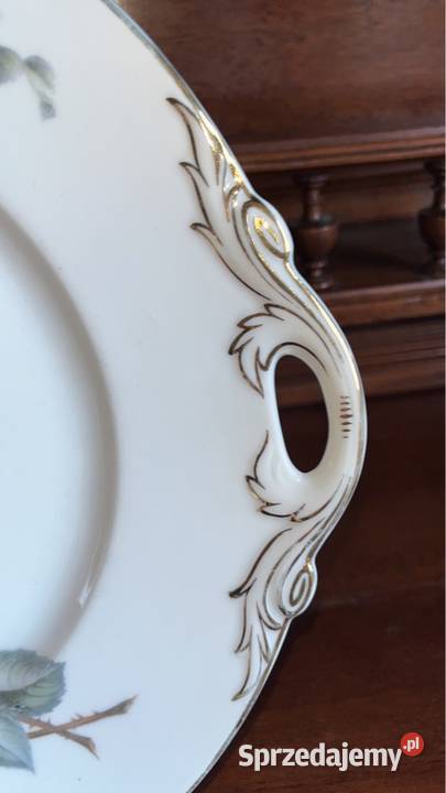 Patera z różami Hutchenrouther Selb Bavaria 1925 Porcelana i szkło