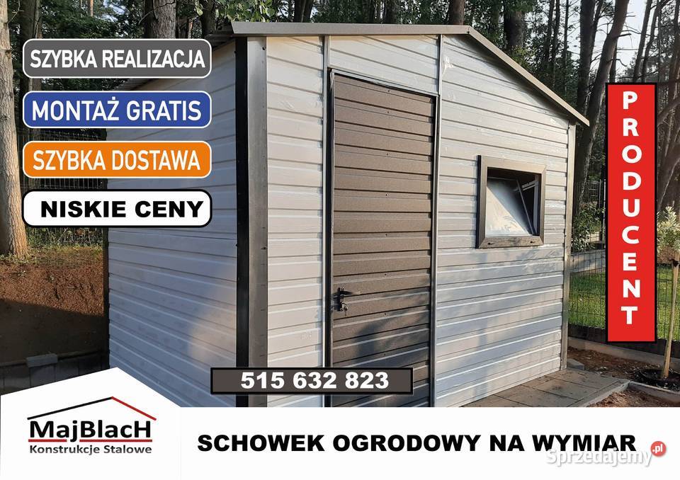Garaż Blaszany Otwarty Wiata na pojazdy blacha
