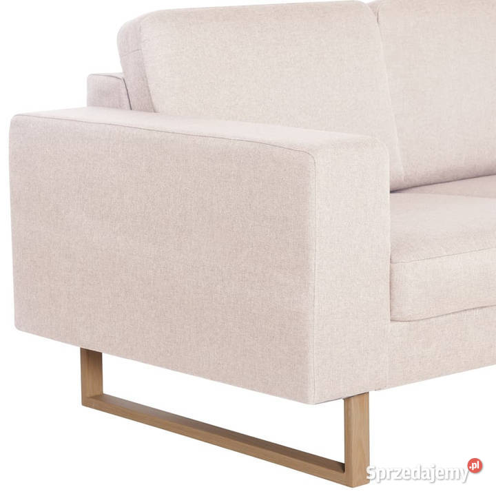 Sofa 3osobowa tapicerowana tkaniną kremowa sprzedam