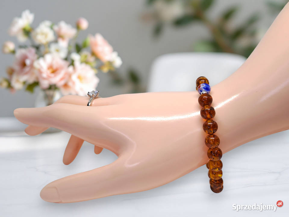 Bransoletka z bursztynu bursztyn bałtycki kulka