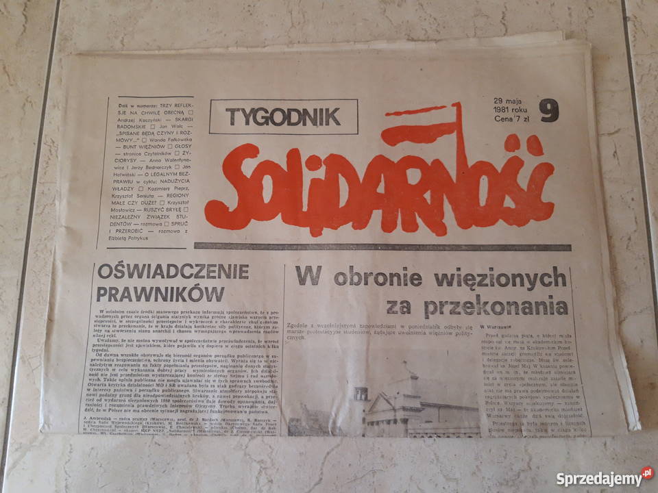 Gazeta solidarność 9 i 10 1981r