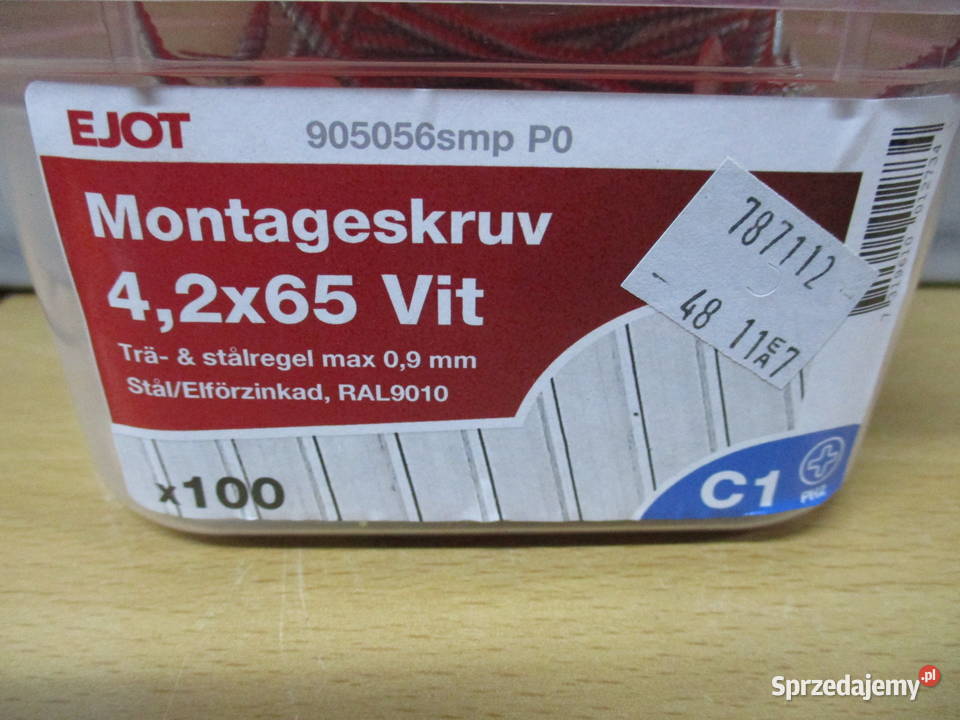 Wkręt samowiercący ejot 42x65 art 905056 drewno Mogilno sprzedam