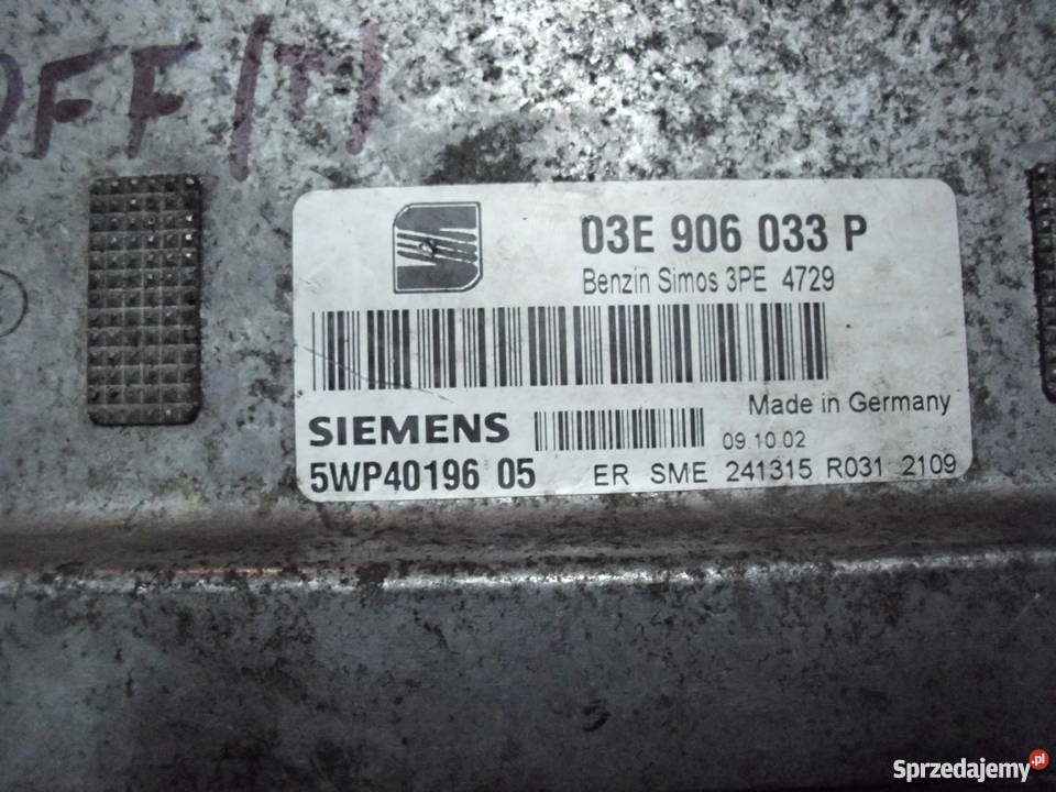 Komputer silnika SEAT IBIZA 02 12 03E906033P Układ elektryczny Lubin sprzedam