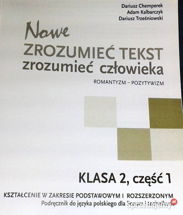Zrozumieć tekst Zrozumieć człowieka 21 D Rok wydania 2019 Chełm