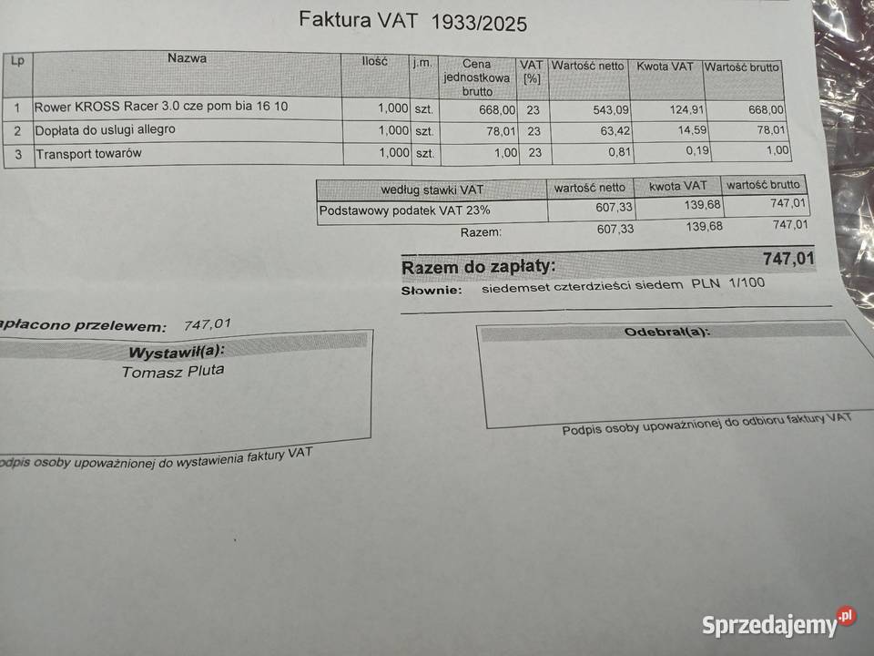 Rower dziecięcy firmy Kross