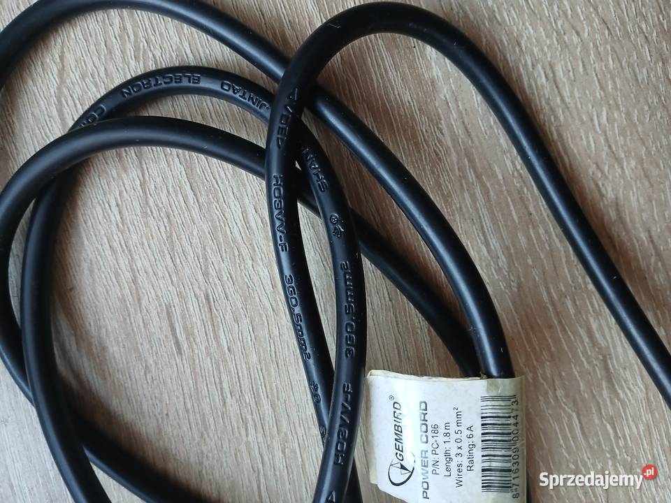 Kabel zasilający do komputera sprzedam